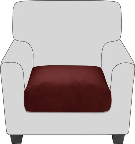 Vista 9 de Fundas de cojín de terciopelo para asiento de sofá, fundas elásticas para cojines de sofá, antideslizantes, protectores de muebles, fundas de cojín