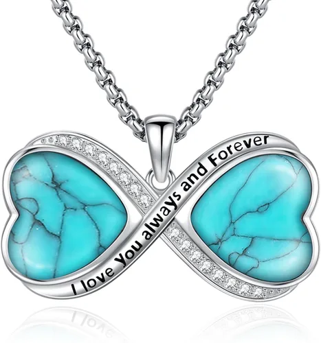 Vista 126 de Joyas de turquesa para mujeres y hombres de plata de ley 925 con colgante de urna para cenizas, collar con medallón de imagen, martillo de Thor