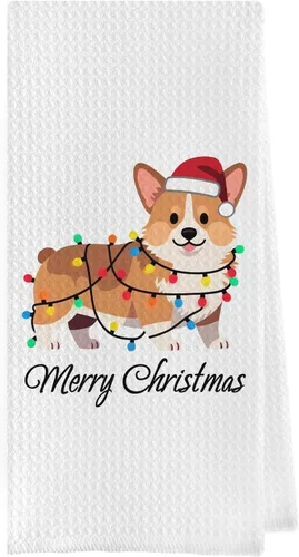 Vista 10 de Regalos de Navidad Golden Retriever - Toallas de cocina decorativas con tejido de gofre Golden Retriever, toallas de cocina navideñas para perro