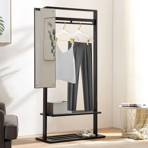 Vista 6 de Perchas acrílicas transparentes de calidad 40 para faldas y pantalones, elegante colgador con ganchos dorados, organizador de armario para adultos