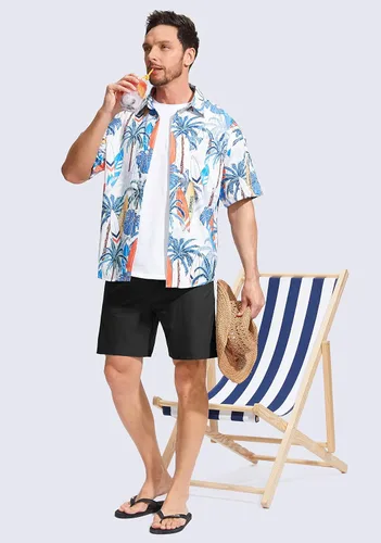 Vista 5 de G Gradual Men's Swim Trunks Quick Dry Bathing Suit Beach Board Shorts for Men with Zipper Pockets and Mesh Lining