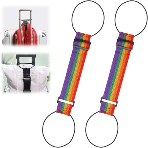Vista 9 de Flexible and Adjustable Elastic Fastening Belt for Luggage Strap,2026 New Multi Use Strong Adjustable Luggage Connector Straps,Add a Bag Easy to