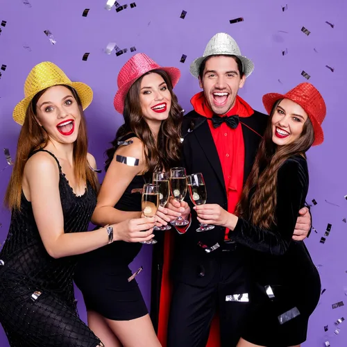 Vista 6 de 6 piezas de sombrero de lentejuelas occidentales Fedora sombreros de baile brillantes sombreros de lentejuelas brillantes para hombre y mujer