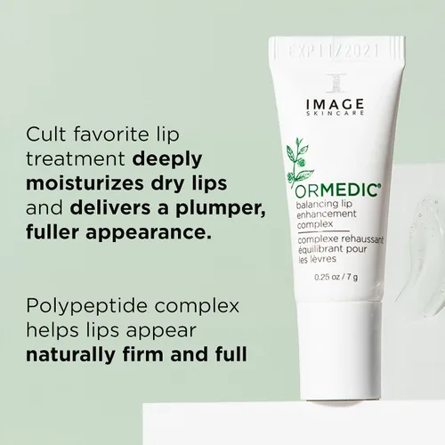 Vista 3 de IMAGE Skincare Ormedic Complejo para realzar los labios con pH equilibrado con aceite de aguacate y vitamina E para una hidratación profunda