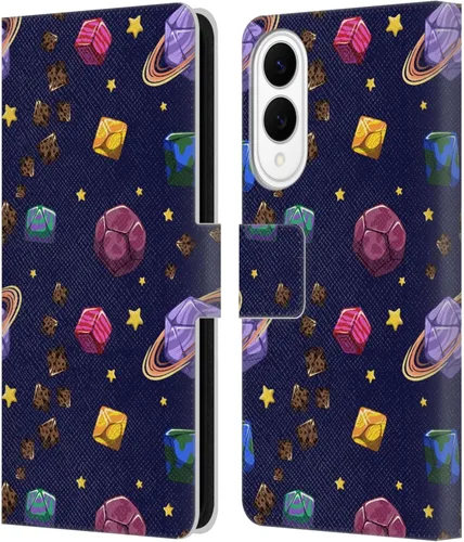 Vista 213 de Head Case Designs Officially Licensed Carla Morrow Colorful Space Dice Patterns Leather Wallet Case Compatible with Samsung Galaxy A07 4G