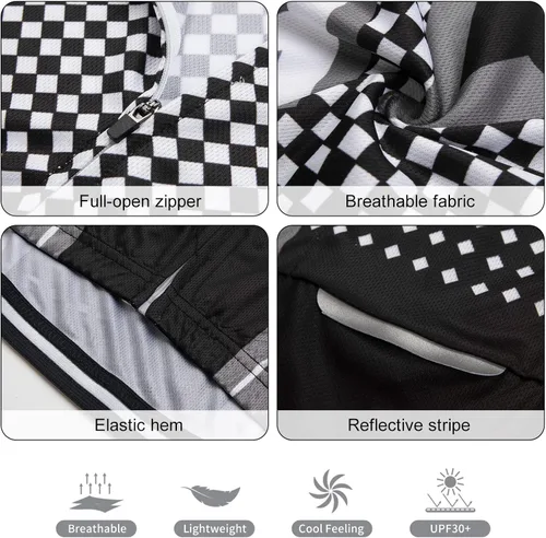 Vista 4 de Camisetas de ciclismo de verano para hombre, de manga corta, de secado rápido, para ciclismo de montaña, para carreras, traje de ciclismo