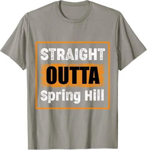 Vista 20 de Straight Outta Spring Hill Tennessee USA - Camiseta de humor vintage, Negro