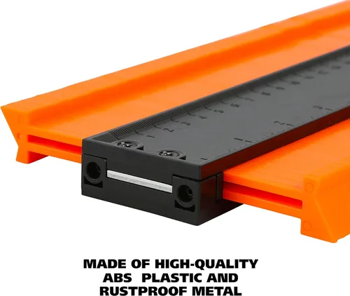 Vista 5 de GreatNeck - Juego de medidores de contorno, herramienta de calibre de contorno de 5 y 10 pulgadas con cerradura, hecho de plástico ABS de alta