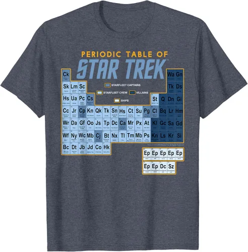 Vista 30 de Star Trek Camiseta de mesa periódica de la serie original, Negro, S