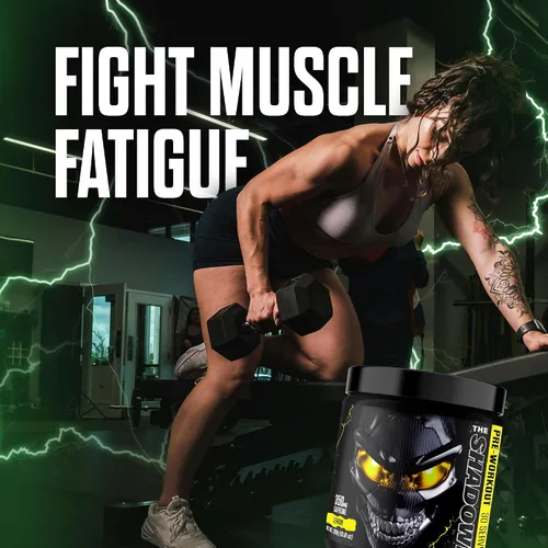 Vista 5 de JNX SPORTS The Shadow! Preentrenamiento de alto estímulo - Frambuesa azul 5 porciones 350 mg de cafeína, energía eléctrica, enfoque mental
