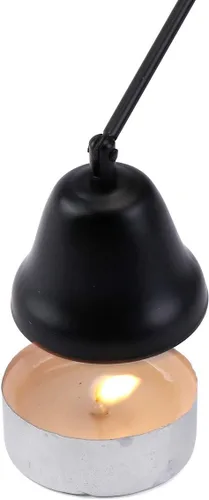 Vista 6 de Yoption Snuffer de mecha de vela, extintor de velas de acero inoxidable, accesorio con mango largo para apagar la llama (negro 2)