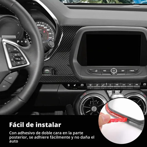 Vista 5 de RT-TCZ Kit de cubierta de panel de consola central, marco de medidor, accesorios de decoración interior para Chevrolet Camaro 2016-2022, grano