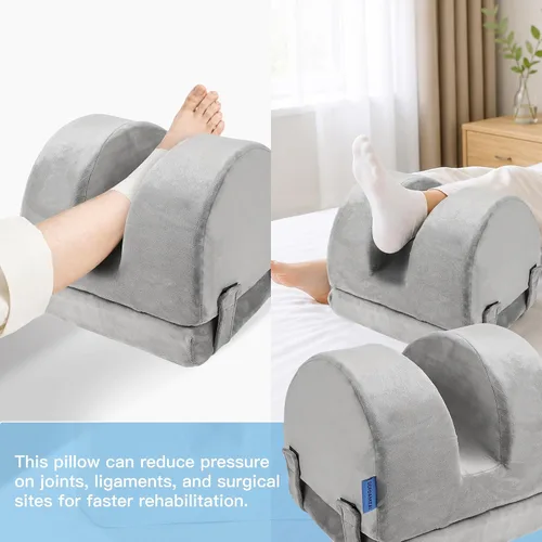 Vista 7 de Almohada de reemplazo de rodilla de altura ajustable para recuperación, almohada de elevación de piernas con espuma firme para dormir después