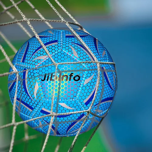 Vista 6 de Balón de fútbol iluminado tamaño 5, pelota de fútbol luminosa que brilla en la oscuridad, para juegos de día y noche y regalos de entrenamiento