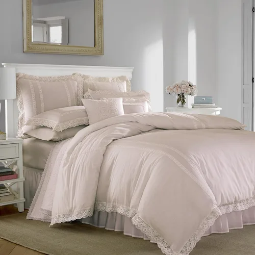 Vista 10 de Laura Ashley - Juego de funda de edredón tamaño individual, ropa de cama reversible de algodón con funda a juego, decoración ligera del hogar