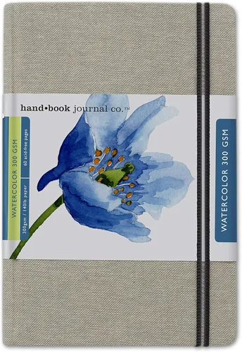 Vista 15 de Handbook - Diario de acuarela, paisaje grande de 5.25 x 8.25 pulgadas, papel de prensa en frío de 200 GSM, cubierta de lino natural, 60 páginas