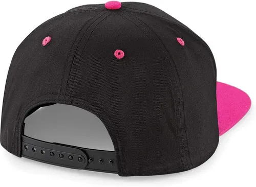 Vista 8 de Beechfield Gorra Snapback de contraste unisex de 5 paneles (talla única) (negrogris), negrogris