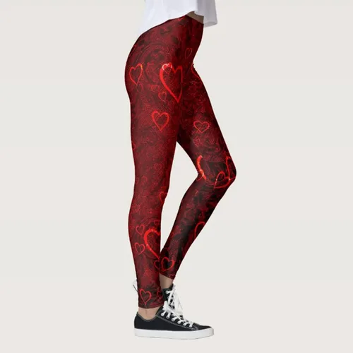 Vista 7 de Lovesy Stripes Pilates Pants Women's Day Print Leggings for Yoga Running Valentine's Pants Womens Yoga Pants