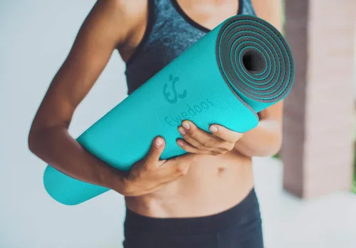 Vista 4 de Ewedoos Tapete de yoga antideslizante de elastómero termoplástico, tapete de ejercicio ecológico para yoga, pilates y ejercicio de piso, tapete ACE