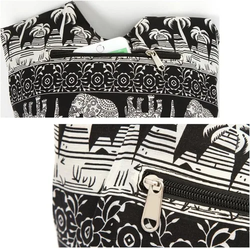 Vista 25 de KARRESLY - Bolso bandolera de algodón bohemio, estilo hippie, hecho a mano