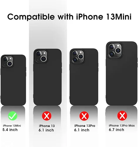 Vista 4 de X-level Funda compatible con iPhone 13 mini, ultrafina [serie Guardian], revestimiento suave de TPU mate, cubierta trasera ligera para iPhone 13