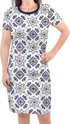 Vista 100 de Touched by Nature - Vestidos de manga corta y manga larga de algodón orgánico para niñas pequeñas, bebés y mujeres Manga larga con flores abstractas