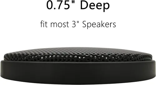 Vista 5 de Cubiertas para parrilla de altavoz de 3 pulgadas, protector de subwoofer para altavoz de automóvil, marco de plástico ABS con malla metálica