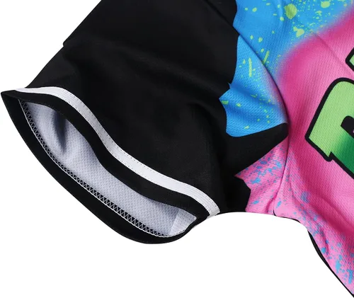 Vista 4 de CUTHBERT Traje de los años 90 para mujer, camiseta de béisbol Bel Air para fiesta temática, camiseta de manga corta para fiesta y club