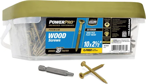 Vista 10 de Power Pro Tornillos de madera para exteriores de alta calidad, tornillos de cubierta multiusos #8 x 1-1/2 pulgadas para proyectos al aire libre