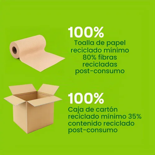 Vista 6 de Seventh Generation Toallas de papel sin blanquear, 100% papel reciclado, 6 unidades, paquete de 4 Marrón