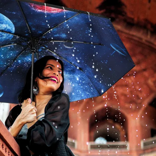 Vista 2 de ZUOYOUZ Compact Travel Umbrellas for Rain Windproof, Portable, Automatic, Strong, Durable, Premium Handle, Vibrant Designs, Foldable Perfect Car