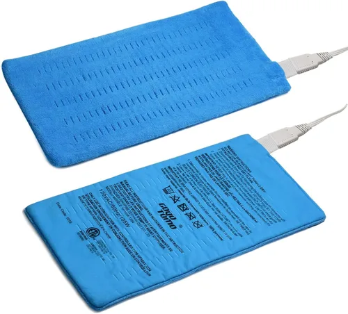 Vista 3 de GOQOTOMO - Almohadilla térmica eléctrica grande para aliviar el dolor de espalda y calambres, XL [12 x 24 pulgadas], almohadilla térmica ultrasuave