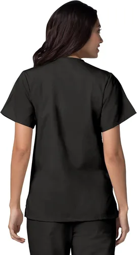 Vista 2 de Adar Universal Scrubs for Women - Snap Front Scrub Top