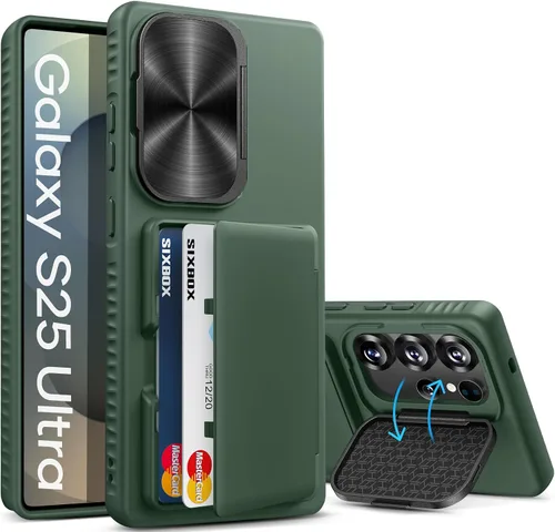Vista 21 de para Samsung Galaxy S25 Funda, Compatible con MagSafe y Soporte Integrado y Grado Militar de Resistencia a Caídas, Funda Magnética Translúcida