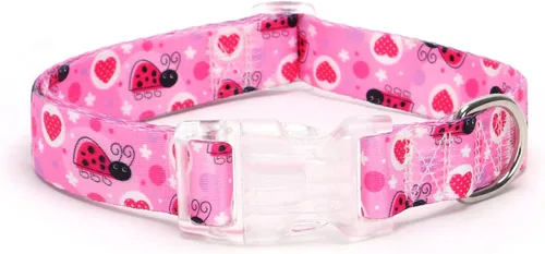 Vista 18 de Serijoars Collar de perro para cachorros con estampado floral para perros pequeños, medianos y grandes, con hebilla de liberación rápida para niñas