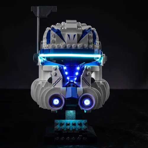Vista 8 de BrickBling Luz LED compatible con el juego de casco Lego Captain Rex 75349 (Solo Luces), nueva iluminación 2023 compatible con casco Lego - Ilumina