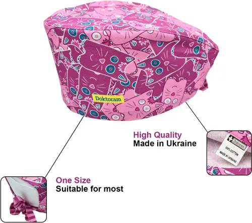 Vista 90 de Print Scrub Caps - Sombrero perfecto para enfermeras, médicos y EMTs..