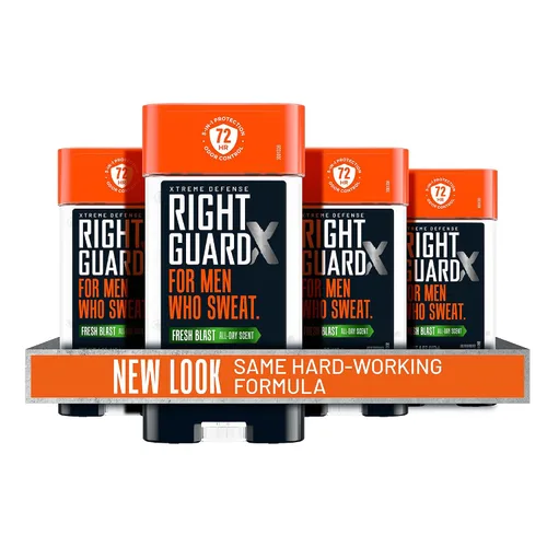 Vista 5 de Right Guard Xtreme Defense - Gel antitranspirante y desodorante, aroma Arctic Refresh & Fresh Blast, 4 onzas (4 unidades)