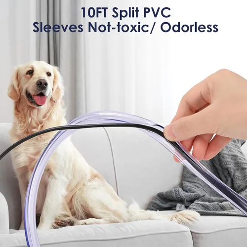 Vista 7 de WEDAWN Protector de cable para perros y gatos de mascotas, solución que no mastica, funda flexible de cable de alambre para mascotas de 10