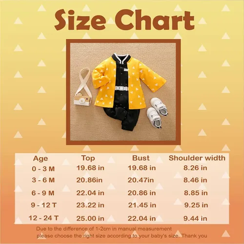 Vista 4 de Disfraz de bebé niño ropa de anime para recién nacido cosplay Demon Slayer