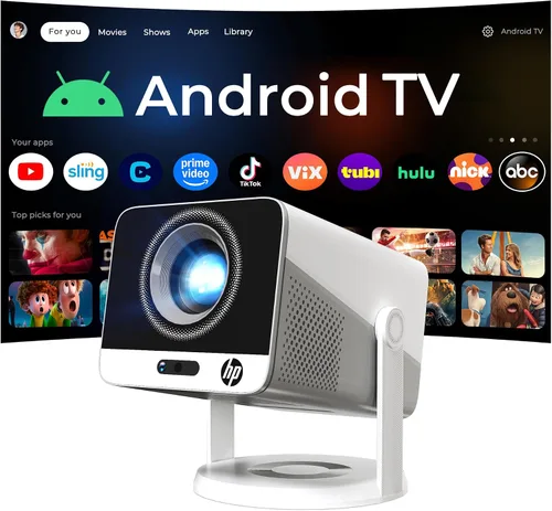 Vista 15 de Proyector HP con Netflix, compatible con cargador de batería USB-C Negro