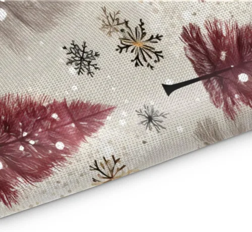 Vista 3 de Juego de 4 manteles individuales de decoración moderna para árbol de Navidad, lavables, impermeables, para decoración de mesa de comedor, 18 x 12