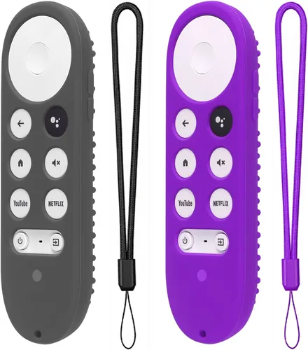 Vista 16 de Funda de silicona para Chromecast con Google TV 2020 Voice Remote Funda protectora para Chromecast Voice Remote 2020 (morado)
