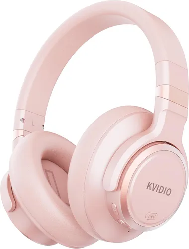 Vista 8 de KVIDIO Auriculares con cancelación activa de ruido, 70 horas de reproducción, auriculares Bluetooth inalámbricos con micrófono, modo