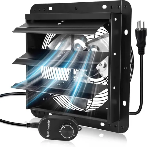 Vista 9 de Criditpid Ventilador Extractor de Pared con Persiana de 7 Pulgadas, Ventilador Extractor de Cocina con Interruptor de Encendido/Apagado para Ático