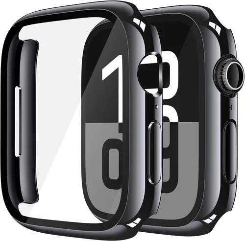 Vista 29 de Misxi Juego de 2 Fundas de Vidrio Templado Compatibles con Apple Watch Series 3 y Series 2 de 1.496 Pulgadas, Protector de Pantalla de Policarbonato