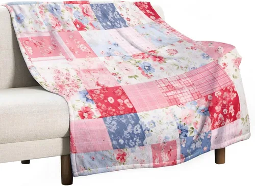 Vista 19 de Manta de verano con parches bohemios, vintage, bohemia, acogedora manta de franela para sofá, cama para niños y adultos, 30 x 40 pulgadas, manta