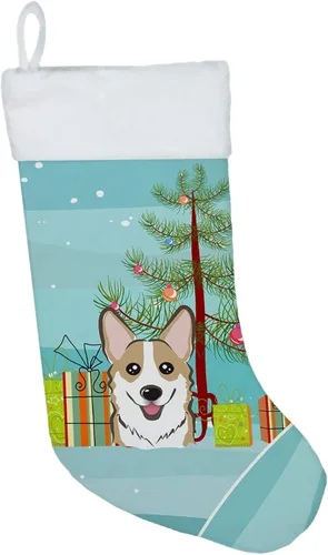 Vista 13 de Caroline's Treasures BB1590CS Árbol de Navidad y Alaskan Malamute Calcetines de Navidad para colgar en la chimenea, decoración de fiesta de Navidad