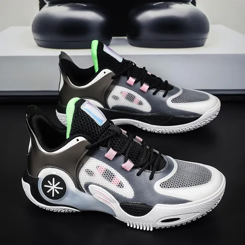 Vista 6 de Zapatos de baloncesto profesionales unisex, zapatos de mujer, zapatos de hombre, zapatos deportivos, zapatillas casuales de rebote resistentes al