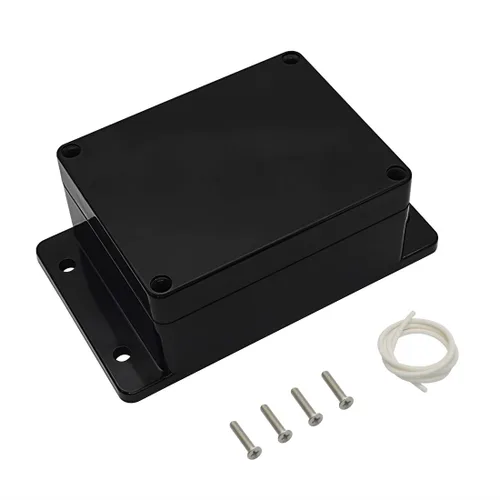 Vista 13 de Caja de conexiones impermeable a prueba de polvo IP65 de plástico ABS, proyecto eléctrico universal con oreja fija, color negro, 3.26"x 2.28"x 1.29